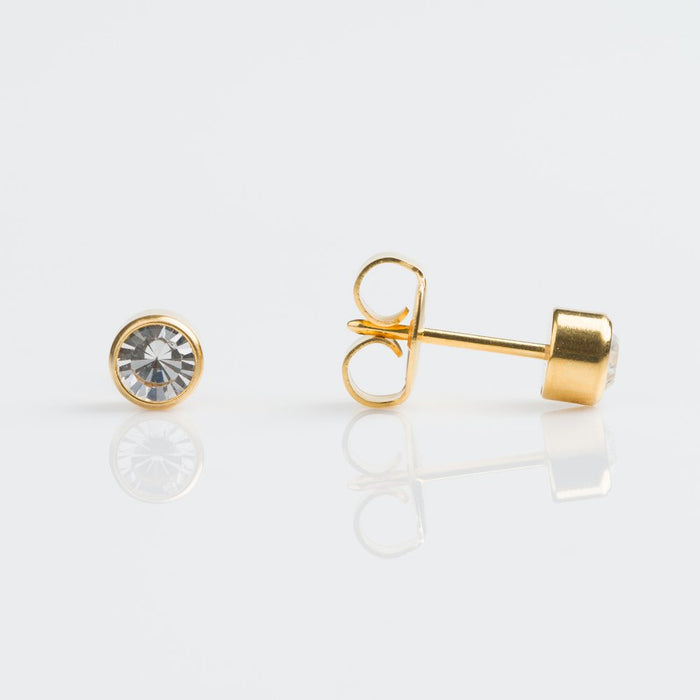 14CT GOLD BEZEL 4MM APRIL CRYSTAL - SPARKLN