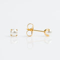 14CT GOLD TIFF. 4MM WHITE PEARL - SPARKLN