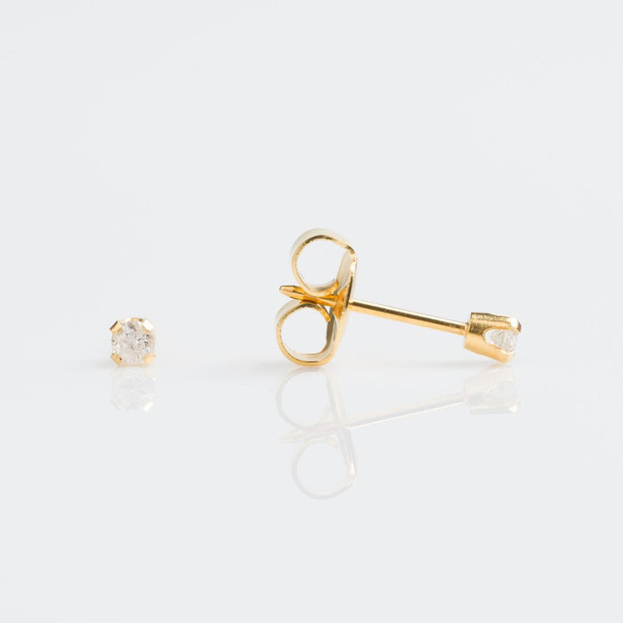 14CT GOLD TIFF. 5 POINT GENUINE DIAMOND - SPARKLN