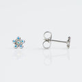 14CT WHITE GOLD 6 STONE DAISY AB CRYSTAL - SPARKLN