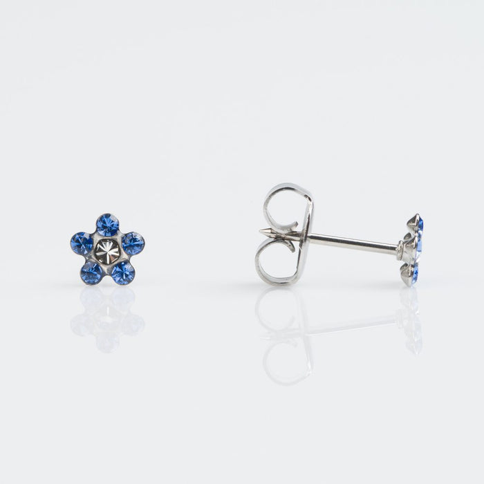 14CT WHITE GOLD 6 STONE DAISY SAPPHIRE – CRYSTAL - SPARKLN