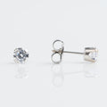 14CT WHITE GOLD TIFF. 5MM CUBIC ZIRCONIA