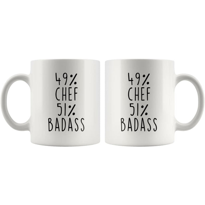49% Chef 51% Badass Coffee Mug | Chef Gift $14.99 | Drinkware