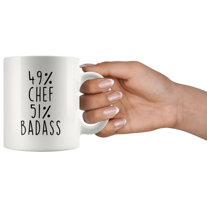 49% Chef 51% Badass Coffee Mug | Chef Gift $14.99 | Drinkware