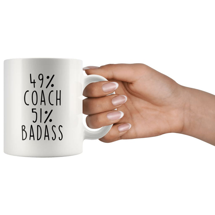 49% Coach 51% Badass Coffee Mug | Coach Gift $14.99 | Drinkware