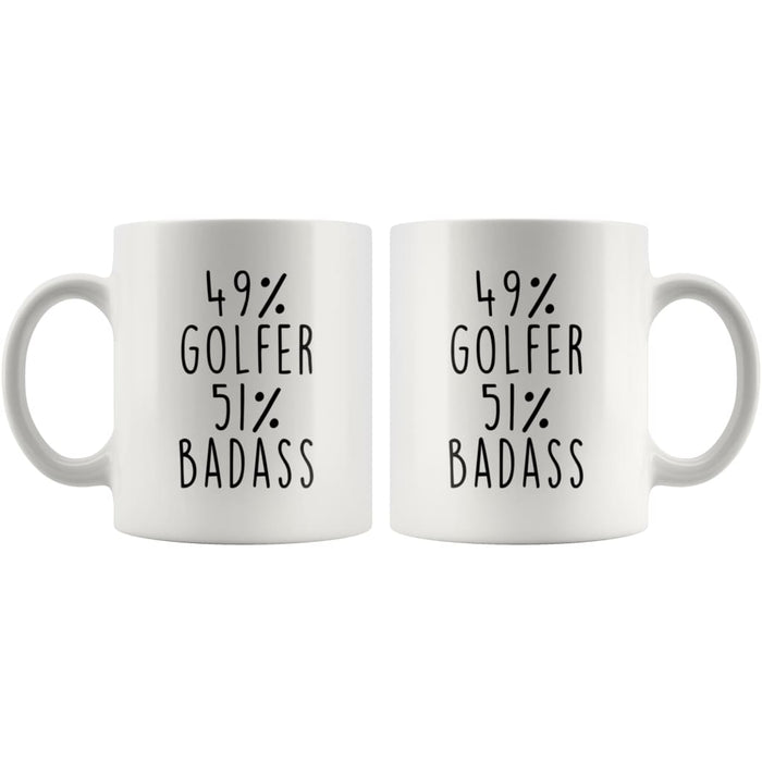 49% Golfer 51% Badass Coffee Mug | Gift for Golfer | Golfing Gifts $14.99 | Drinkware