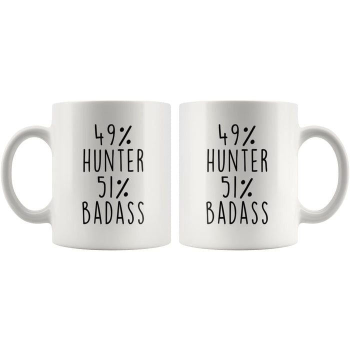49% Hunter 51% Badass Coffee Mug | Gift for Hunter $14.99 | Drinkware