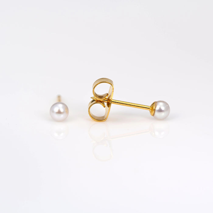 9ct Gold 3mm Genuine Pearl