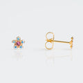 9CT GOLD 6 STONE DAISY AB CRYSTAL – ROSE