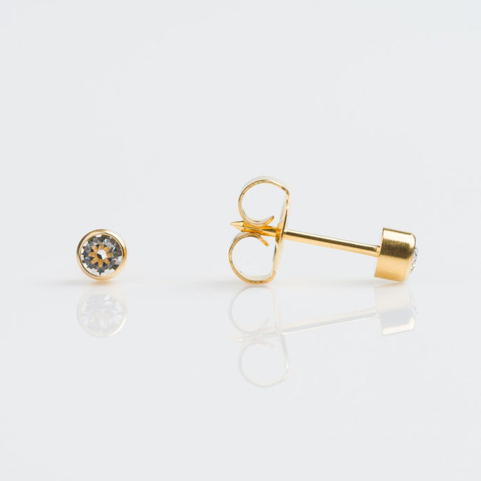 9CT GOLD BEZEL 3MM APRIL CRYSTAL - SPARKLN