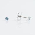 9CT WHITE GOLD TIFF. 3MM MARCH AQUAMARINE - SPARKLN
