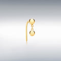 Gold double balls nose piercing