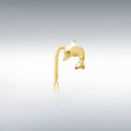 Gold Dolphin nose piercing stud