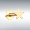 Gold star labret stud