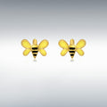 gold bumblebee studs for children