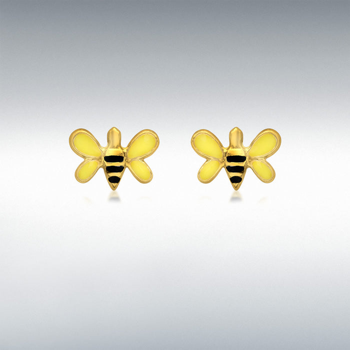 gold bumblebee studs for children