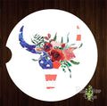 American Cow Skull Set of 2 Car Coasters - Car Coasters