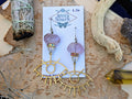 Amethyst Evil Eye Earrings 2 - Minxes' Trinkets