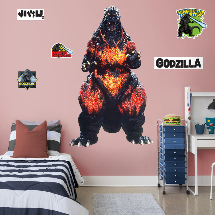 Burning Godzilla - Godzilla (1995) - RealBig Collection - Official Toho - Reusable Vinyl Wall Decals