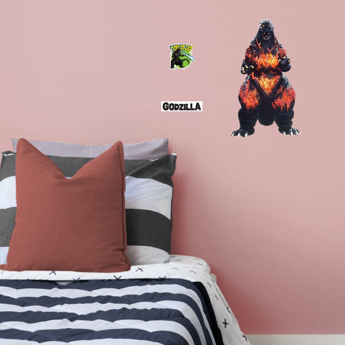 Burning Godzilla - Godzilla (1995) - RealBig Collection - Official Toho - Reusable Vinyl Wall Decals