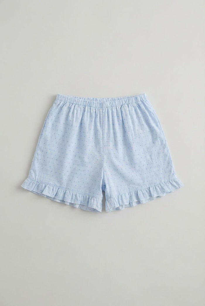 - Ever Lasting - Chloe Cotton Blend Shorts Pajama Set / Blue - Pajamas - Ever Lasting