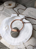 Copper Electroformed Welsh Beach Pebble Worry Stone Necklace 8 - Minxes' Trinkets