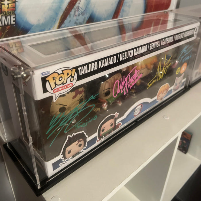 Acrylic Case for Funko Pop 4 Pack Demon Slayer Tanjiro Kamado, Nezuko Kamado, Zenitsu Agatsuma and Inosuke Hashibira Glow in the Dark