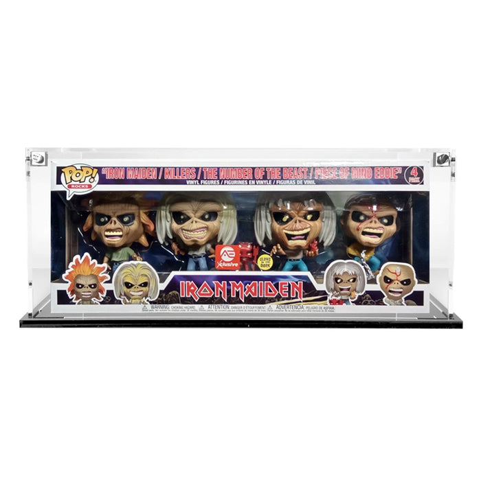 4 PACK WIDE - 3mm thick Custom Acrylic Display Case for Funko Pop Grail Boxes (6.25h x 15.75w x 3.5d) by Display Geek Flying Box 3mm thick dust and dirt protection