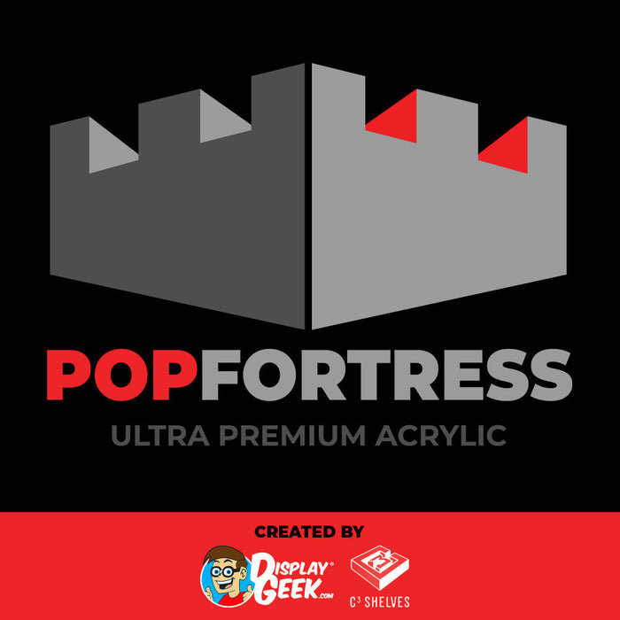 4.5mm thick Pop Fortress Custom Acrylic Hard Case for Funko Dorbz Grail Boxes Exclusive to Display Geek & The Protector Guide App