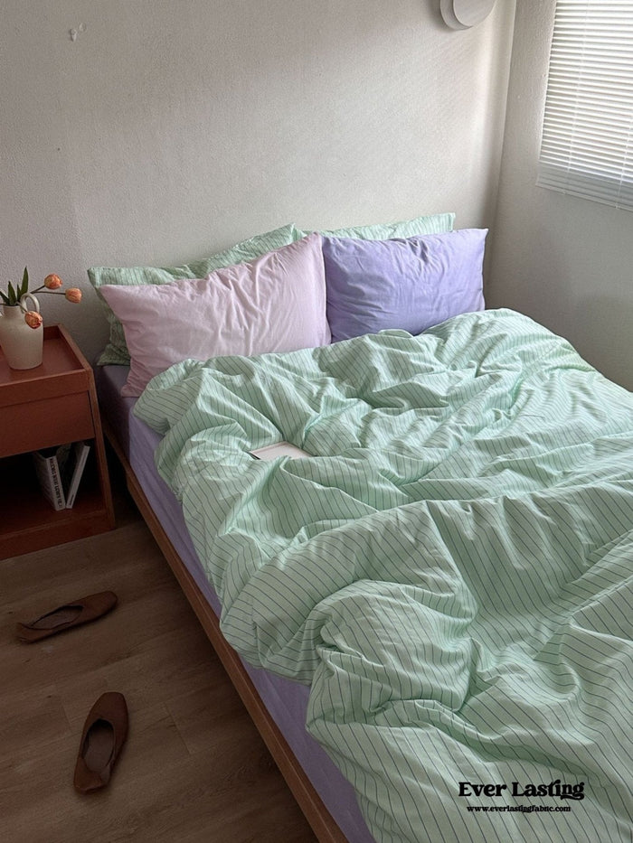 Daisy Mint Fresh Striped Bedding Set / Striped - Ever Lasting