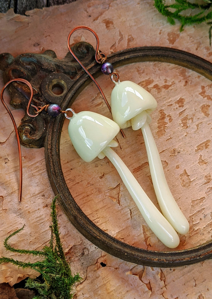 Ethereal Glow-in-the-Dark Mushroom Earrings - #4