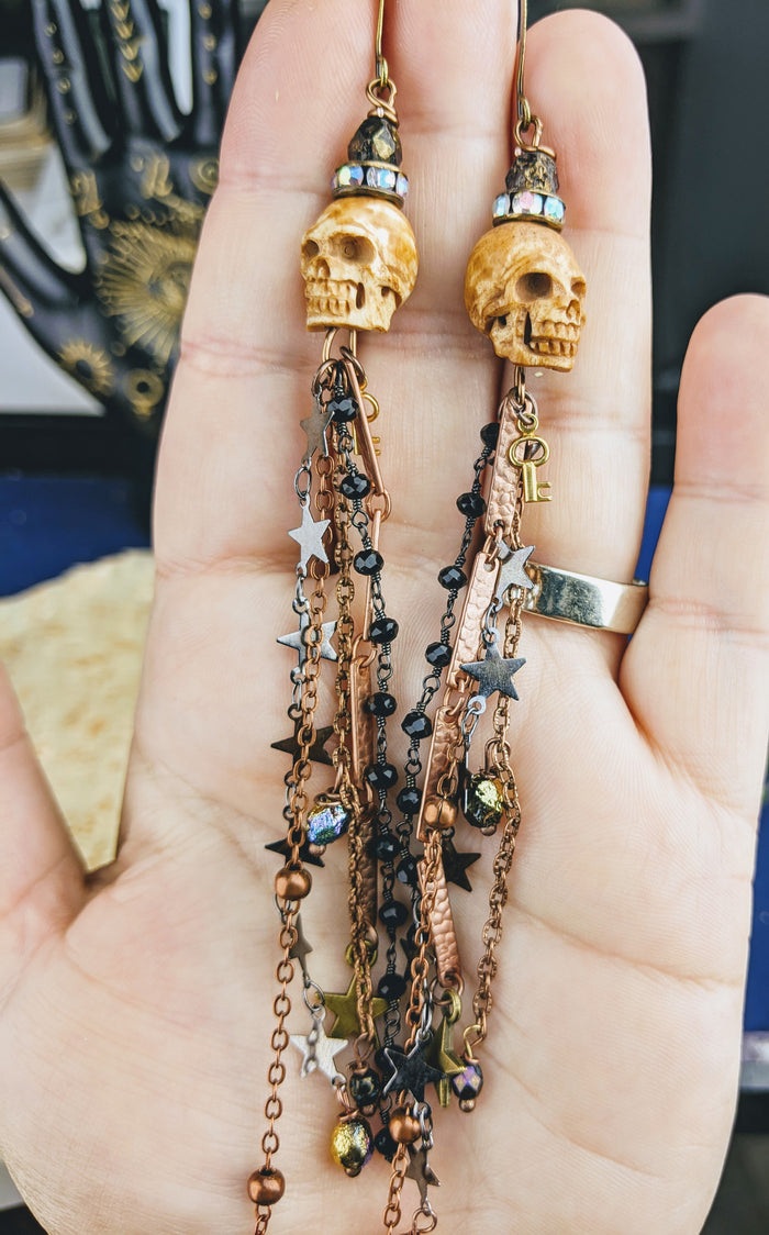 'Fly By Night' Witchy Shoulder Duster Earrings - Minxes' Trinkets