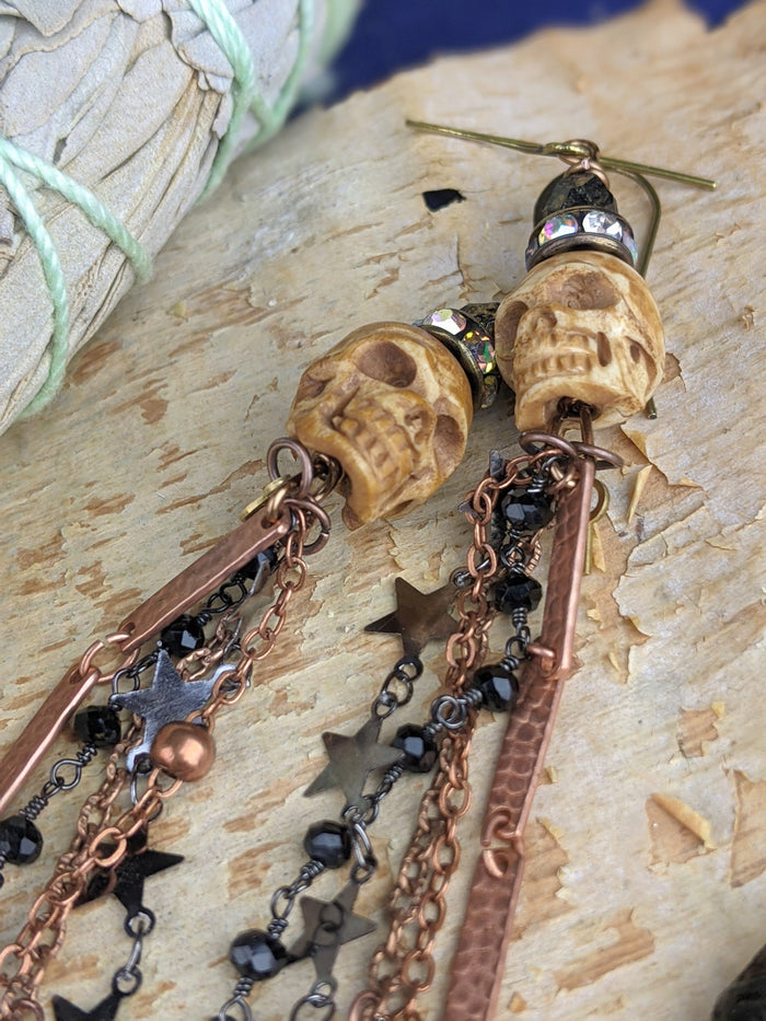 'Fly By Night' Witchy Shoulder Duster Earrings - Minxes' Trinkets