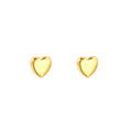 Hypoallergenic stainless steel heart earrings for children