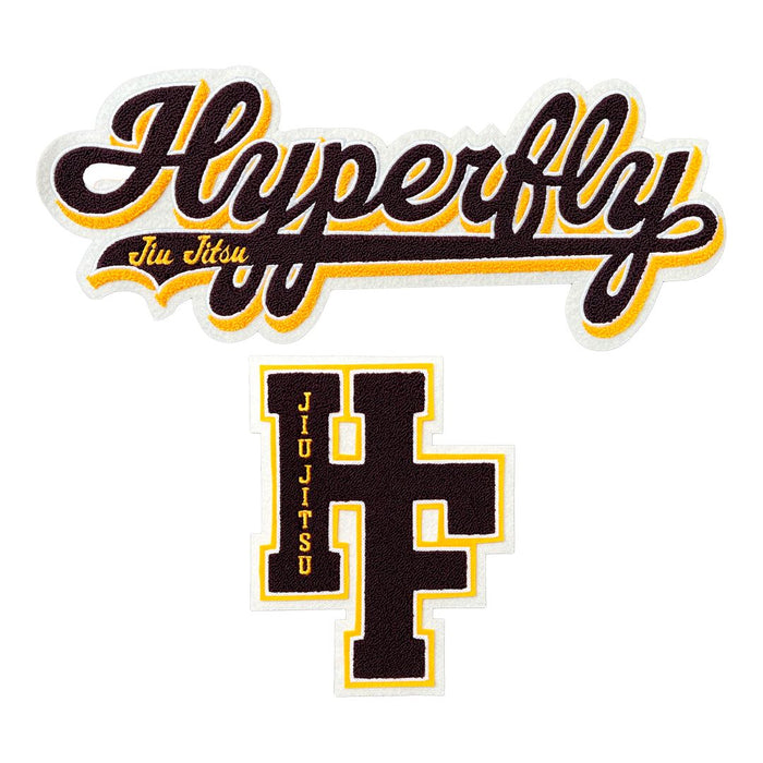 Heavy Hitters Patches Accessory Hyperfly Brown and Gold Set of 2