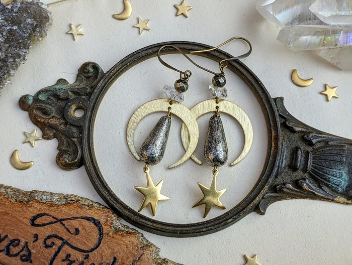 Herkimer Diamond Celestial Earrings 15