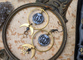Jack O’ Lantern Moon & Star Earrings - White