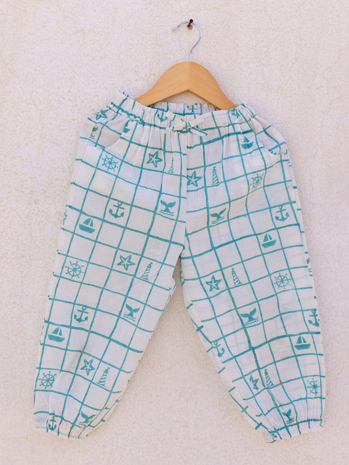 Jr. Voyager Organic Cotton Block Printed Short Kurta for Boys - Pinklay