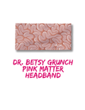 Pink brain-patterned headband packaging with 'Junk' branding on a white background.
