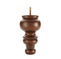 LT7037W Turned Furniture Legs - Walnut Finish