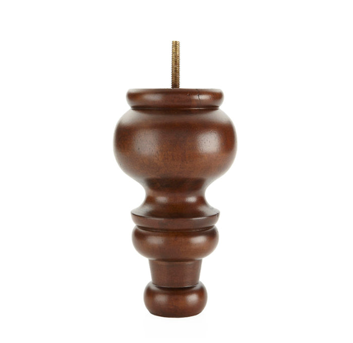 LT7037W Turned Furniture Legs - Walnut Finish
