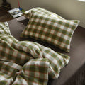 Lucas Gingham Jacquard Bedding Set / Green - Ever Lasting