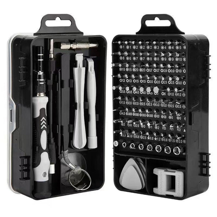 ECOTREK Magnetic Precision Screwdriver Set with multiple bits, ideal for electronics and DIY repair, in a compact tool kit.