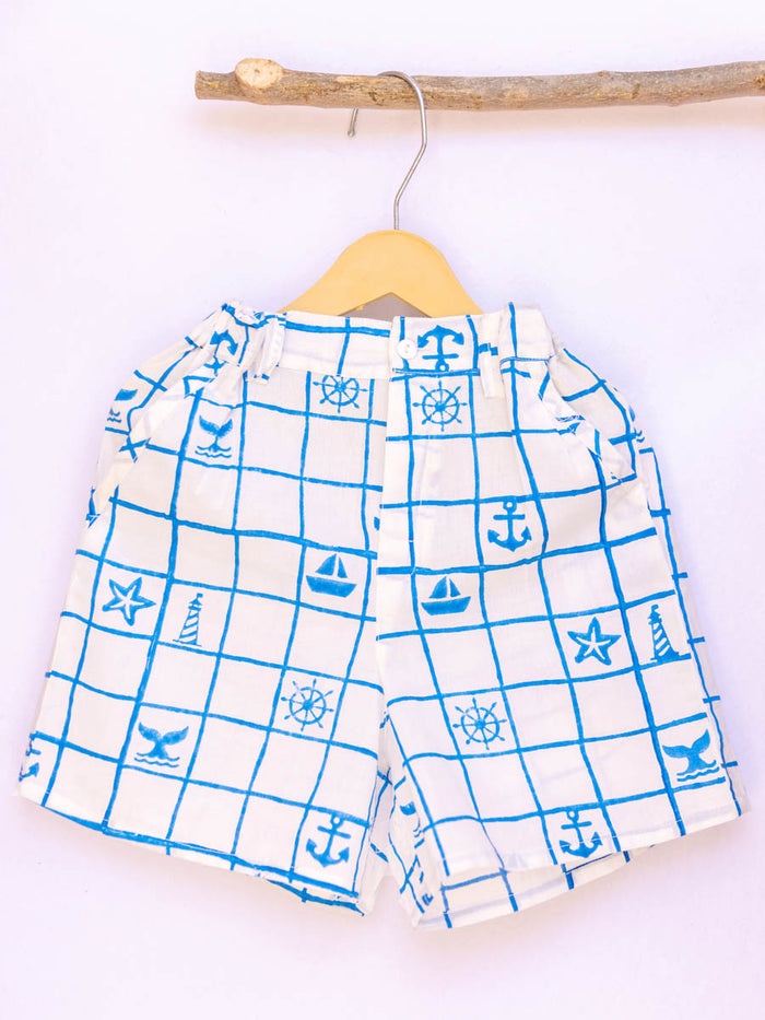 Marine Organic Cotton Block Printed Co-ord Set