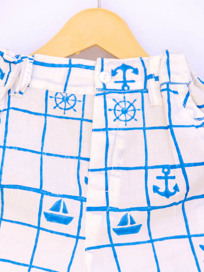 Marine Organic Cotton Block Printed Co-ord Set