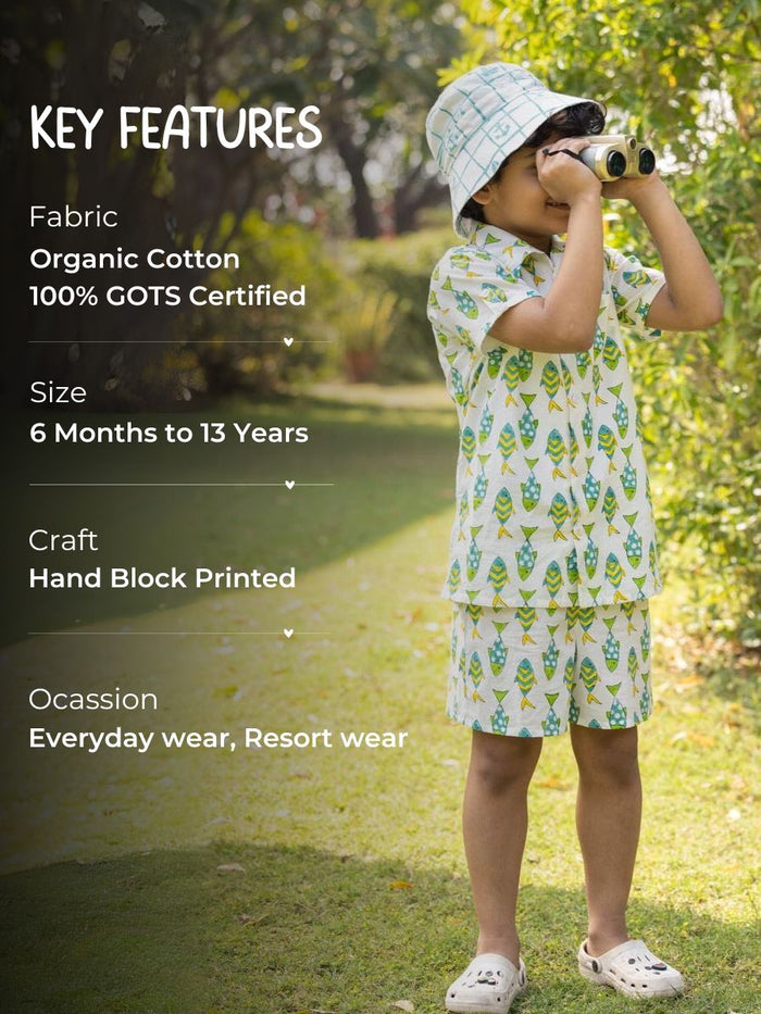 Noddy Organic Cotton Block Printed Shirt for Kids