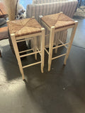 (Pair of 2) Woven Seat Barstool