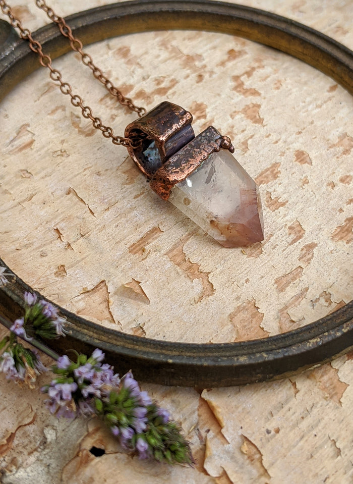 Quartz Point Electroformed Necklace - #8 - Minxes' Trinkets