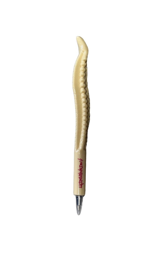 Single Spinal Stylus Pen on white background with signature Ladyspinedoc branding and curved spine shape.