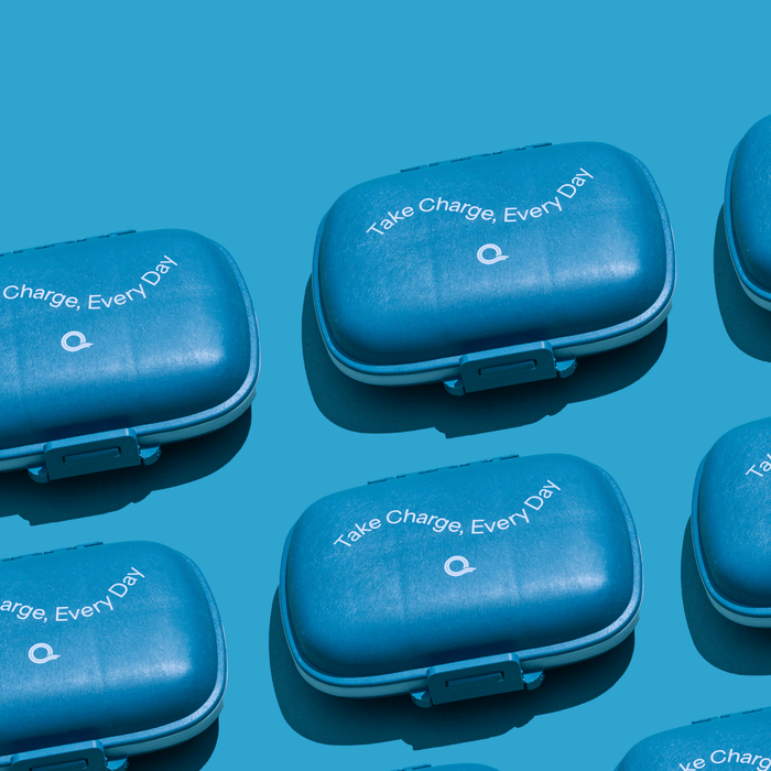 Teal Supplement Container